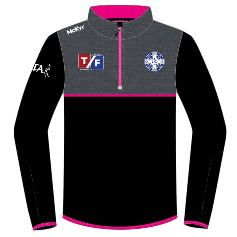 Mc Keever Clan na Gael CLG 1/4 Zip Jacket - Youth - Black/Grey/Pink