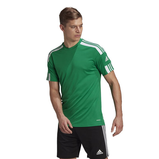 adidas Squadra 21 Short Sleeve Training Tee - Adult - Green/White