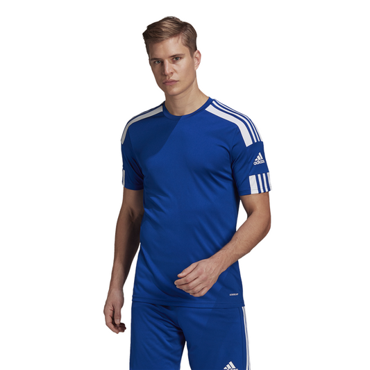 adidas Squadra 21 Short Sleeve Training Tee - Adult - Royal/White