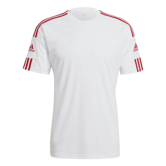 adidas Squadra 21 Short Sleeve Training Tee - Adult - White/Red