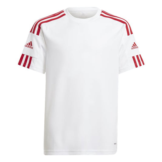 adidas Squadra 21 Short Sleeve Training Tee - Youth - White/Red