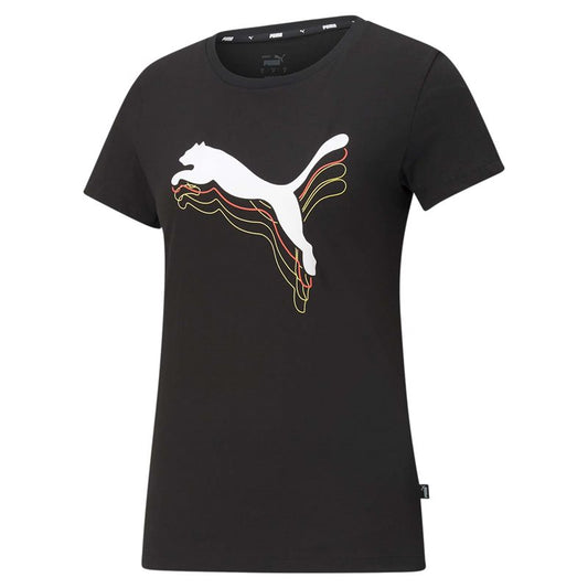 Puma Rebel Graphic Tee - Womens - Black/Georgia Peach