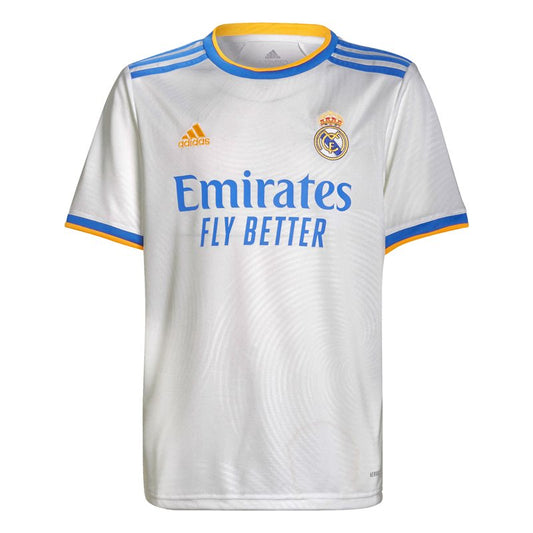 adidas Real Madrid FC 2021/22 Short Sleeve Home Jersey - Youth - White