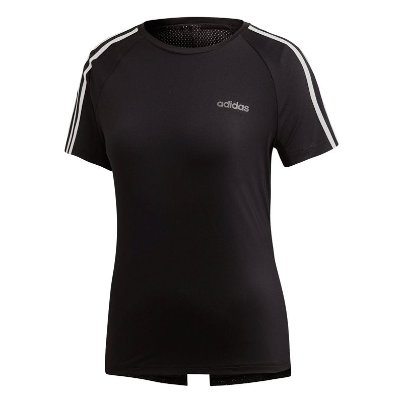 adidas Design 2 Move 3 Stripes Tee - Womens - Black/White