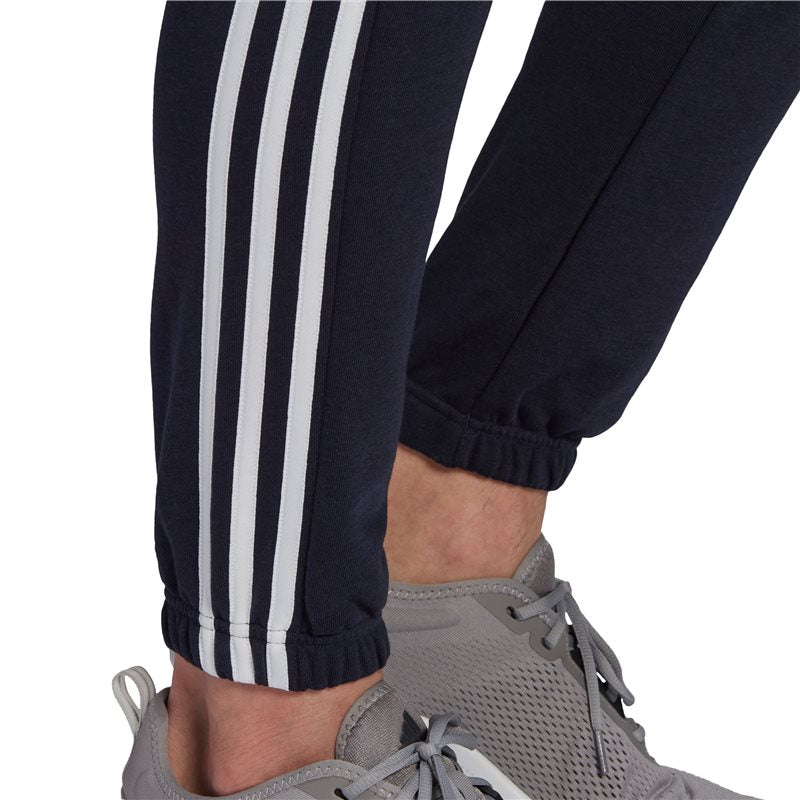 adidas Essentials Tapered 3 Stripe Sweat Pants - Mens - Navy/White
