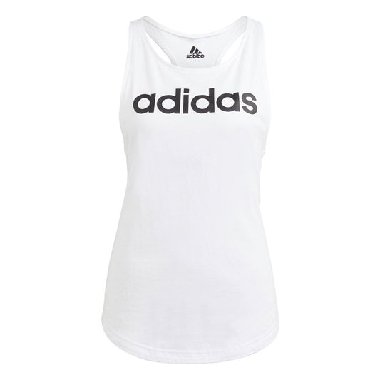 adidas Essentials Loose Logo Tank Top - Womens - White/Black