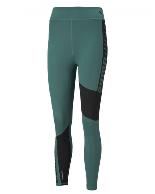 Puma Train Favourite Logo Hight Waist 7/8 Tights - Womens - Blue Spruce/Black