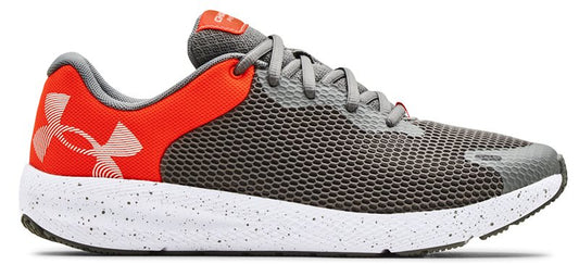 Under Armour Charged Pursuit 2 BL SPKL Running Shoes - Mens - Concrete/Phoenix Fire/White