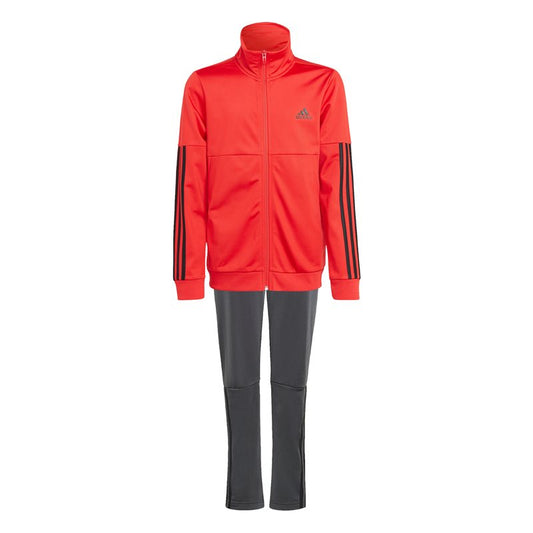 adidas 3 Stripes Team Tracksuit - Boys - Vivid Red/Black