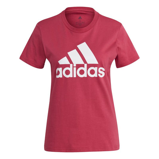 adidas Loungewear Essentials Logo Tee - Womens - Wild Pink/White