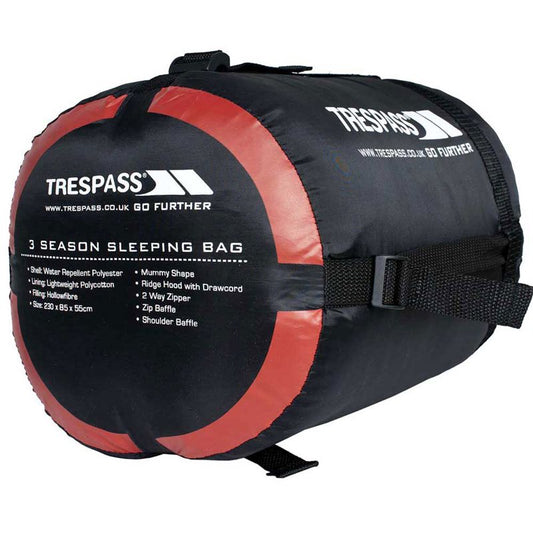 Trespass Envelop 3 Season Sleeping Bag - Black