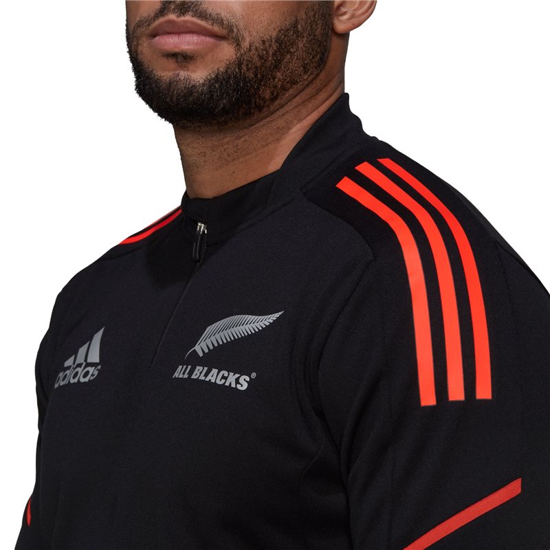 adidas New Zealand All Blacks 2021/22 Fleece 1/4 Zip Top - Adult - Black
