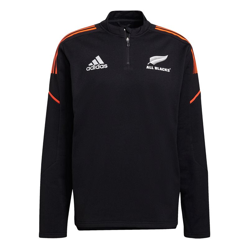 adidas New Zealand All Blacks 2021/22 Fleece 1/4 Zip Top - Adult - Black