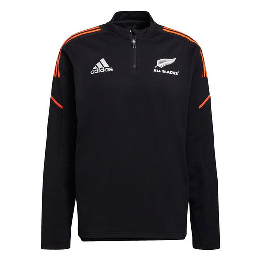 adidas New Zealand All Blacks 2021/22 Fleece 1/4 Zip Top - Adult - Black