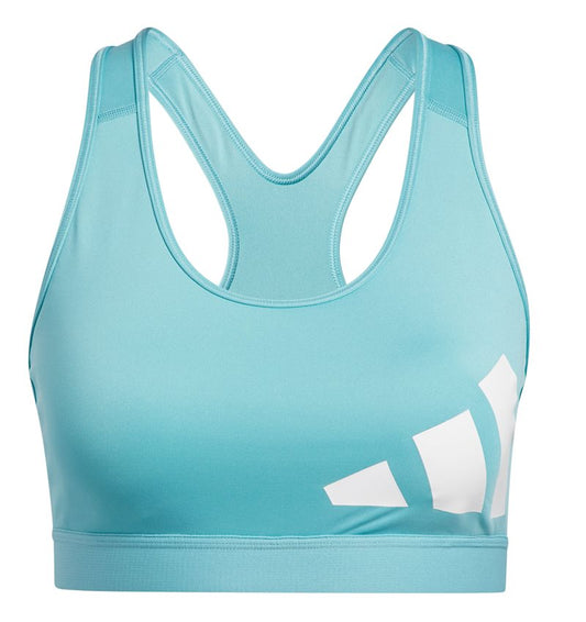 adidas Believe This Workout Logo Sports Bra - Womens - Mint Ton/White