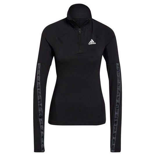 adidas Aeroready Designed 2 Move Long Sleeve Half Zip - Womens - Black