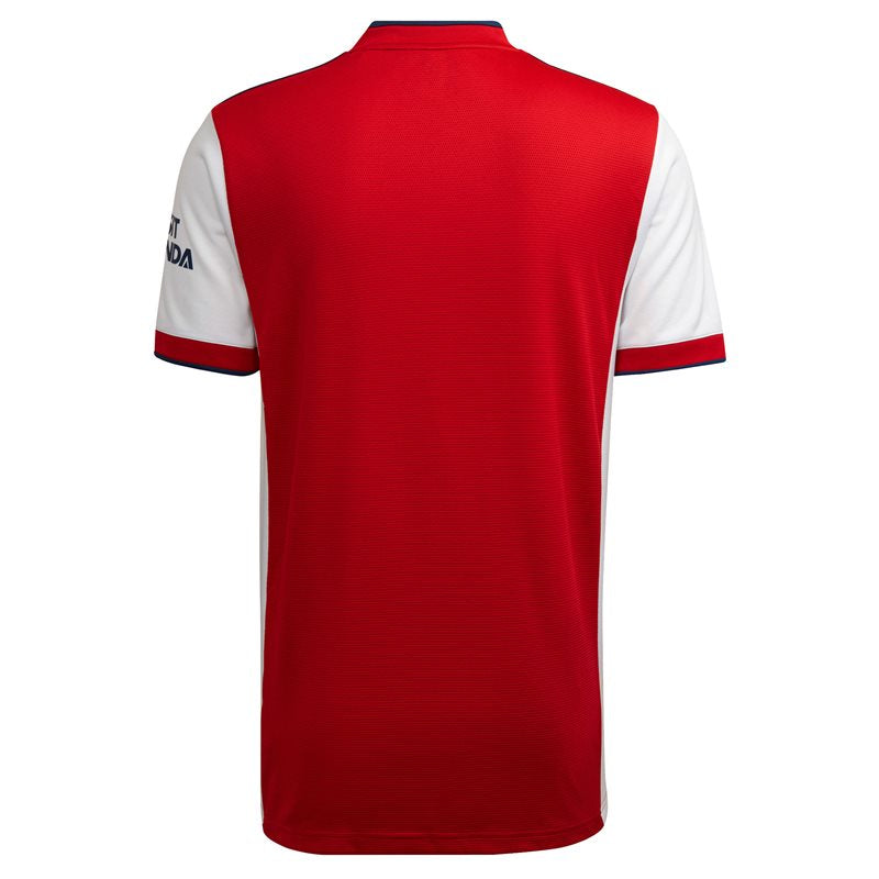 adidas Arsenal FC Official 2021/22 Short Sleeve Home Jersey - Adult - White/Scarlet