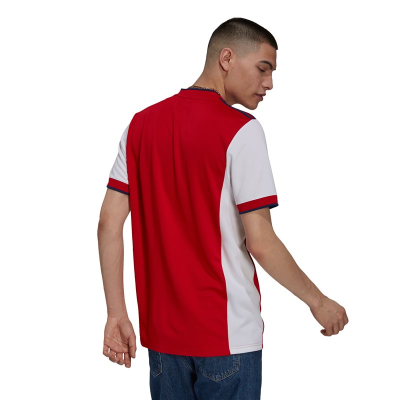 adidas Arsenal FC Official 2021/22 Short Sleeve Home Jersey - Adult - White/Scarlet