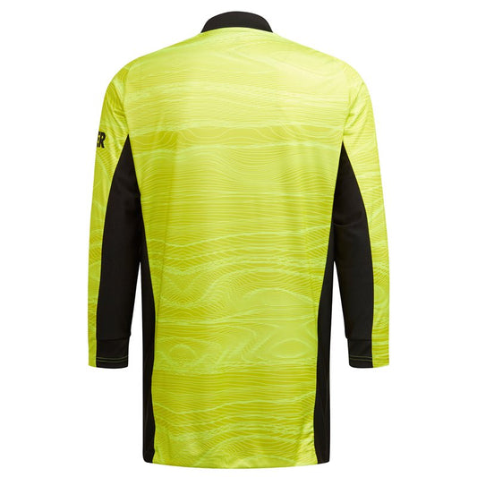 adidas Manchester United FC 2021/22 Official Home Goalkeeper Jersey - Adult - Solar Yellow/Acid Yellow