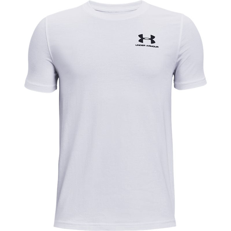 Under Armour Cotton Short Sleeve Tee - Boys - White/Black