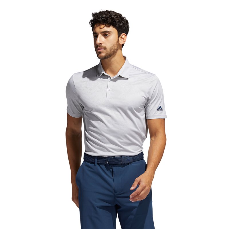 adidas Ultimate 365 Camo Golf Polo Top - Adult - White/Grey