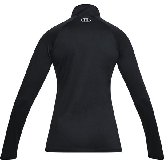 Under Armour Solid Tech 1/2 Zip Training Top - Womens - Black/Metallic Silver