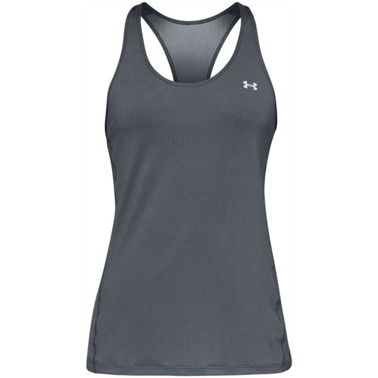 Under Armour HeatGear Armour Racer Training Tank Top - Womens - Pitch Grey Light Heather/Metallic Silver