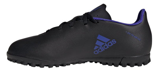 adidas X Speedflow.4 Turf Football Boots - Youth - Black/Sonic Ink/Solar Yellow