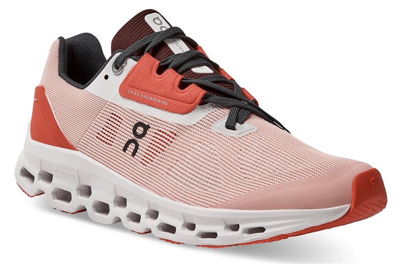 On Cloudstratus Running Shoes - Womens - Rose/Red