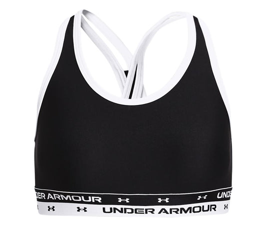 Under Armour Crossback Sports Bra - Girls - Black/White
