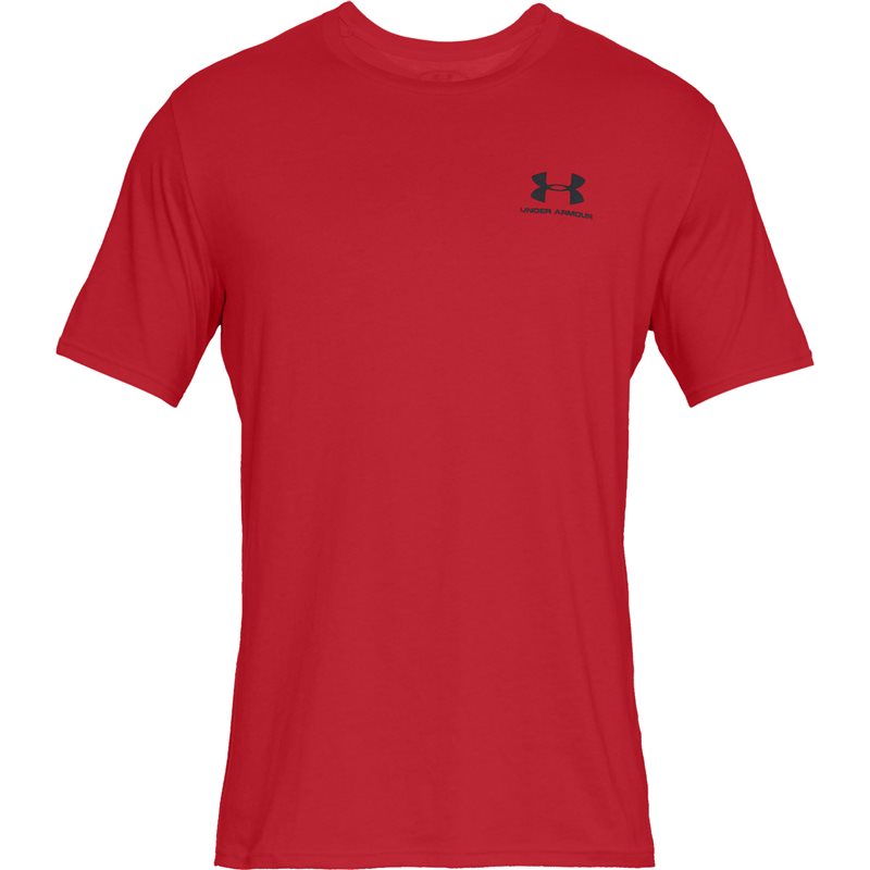 Under Armour Sportstyle Left Chest Short Sleeve Tee - Mens - Red/Black
