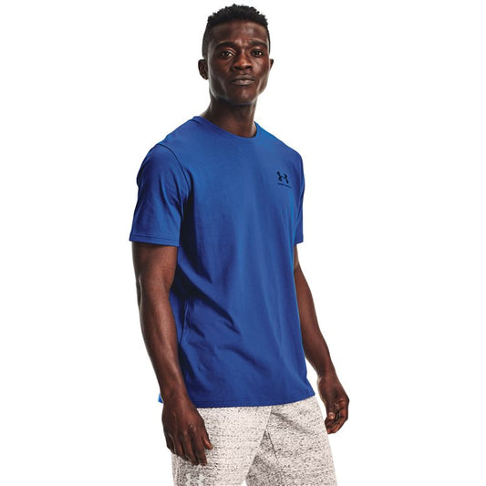 Under Armour Sportstyle Left Chest Short Sleeve Tee - Mens - Tech Blue/Black
