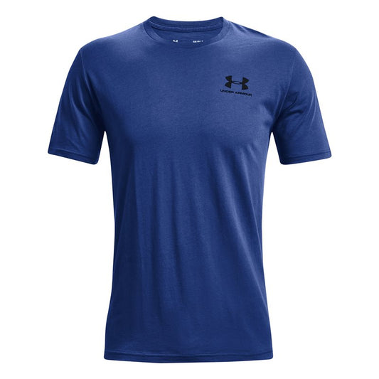 Under Armour Sportstyle Left Chest Short Sleeve Tee - Mens - Tech Blue/Black
