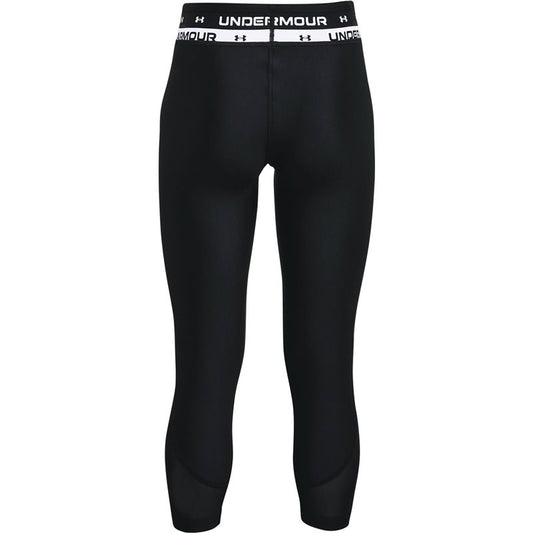 Under Armour HeatGear Armour Crop Leggings - Girls - Black/White