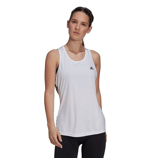 adidas Aeroready Designed 2 Move Racerback Tank Top - Womens - White/Crystal White