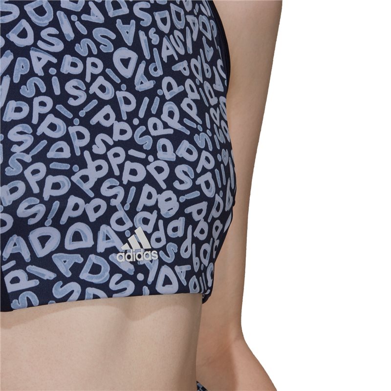 adidas Farm Print 3 Stripe Sports Crop Top - Womens - Legend Ink