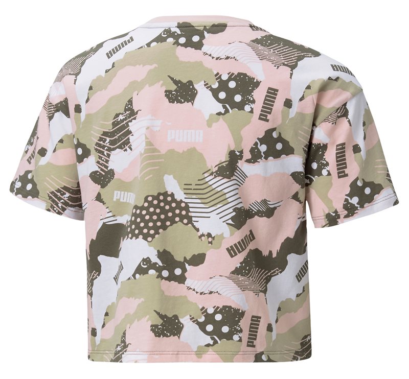 Puma Alpha All Over Print Tee - Girls - Grape Leaf/AOP