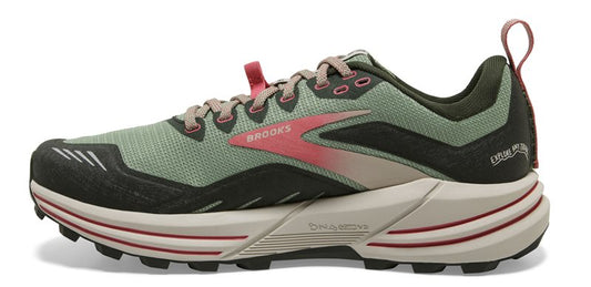 Brooks Cascadia 16 Running Shoes - Womens - Basil/Duffel Bag/Coral