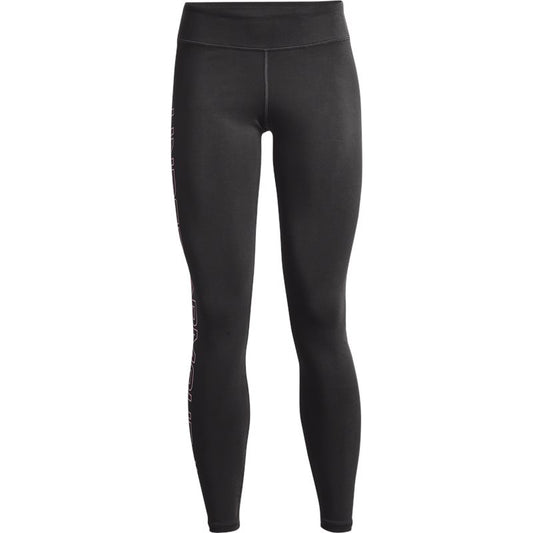 Under Armour Favorite Wordmark Leggings - Womens - Jet Gray/Mauve Pink