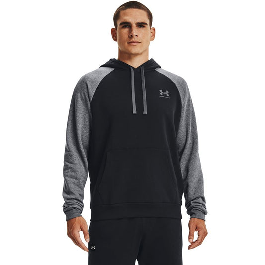 Under Armour Rival Fleece Colorblock Hoodie - Mens - Black/Pitch Grey