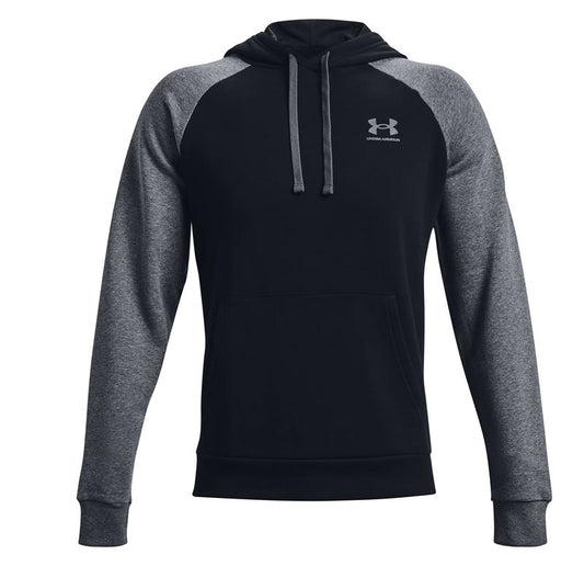 Under Armour Rival Fleece Colorblock Hoodie - Mens - Black/Pitch Grey