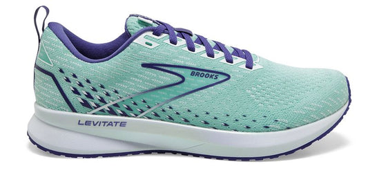 Brooks Levitate 5 Running Shoes - Womens - Yucca/Navy Blue/White