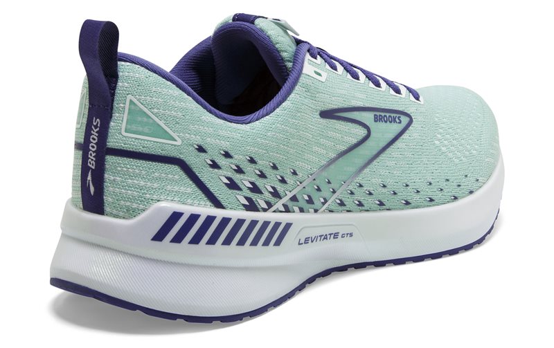 Brooks Levitate GTS 5 Running Shoes - Womens - Yucca/Navy Blue/White