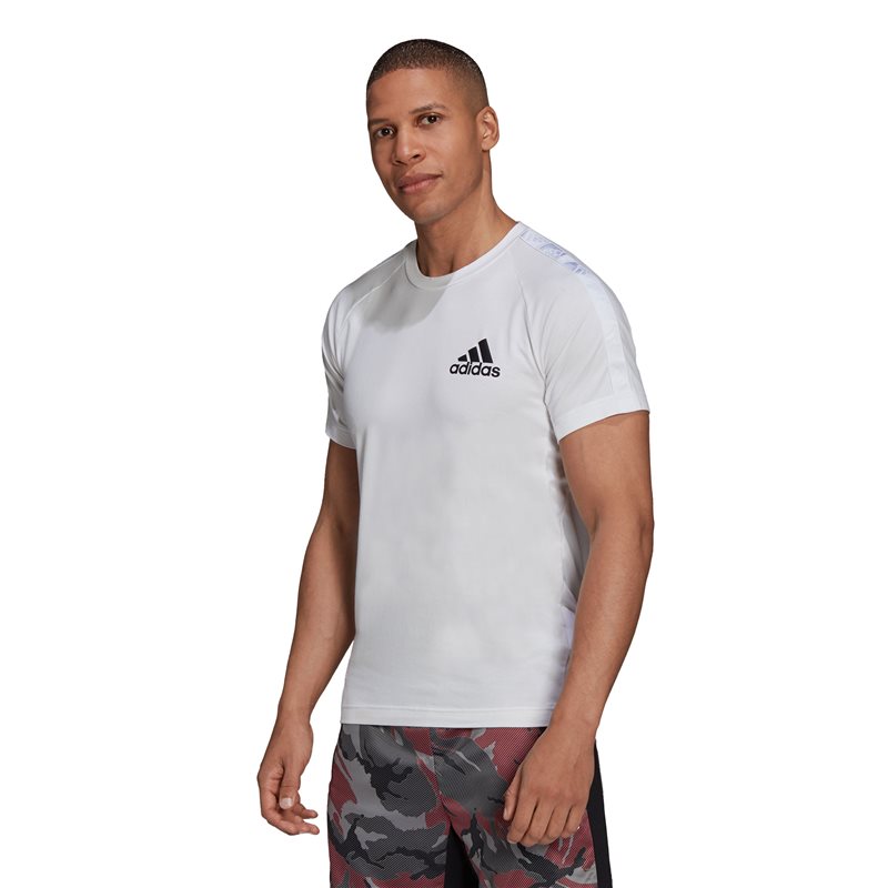 adidas D2M Motion Training Tee - Mens - White/Black