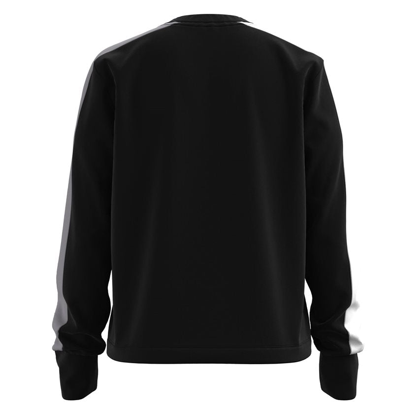 Under Armour Rival Terry CB Crew Neck Sweat Top - Womens - Black/Grey Wolf/White