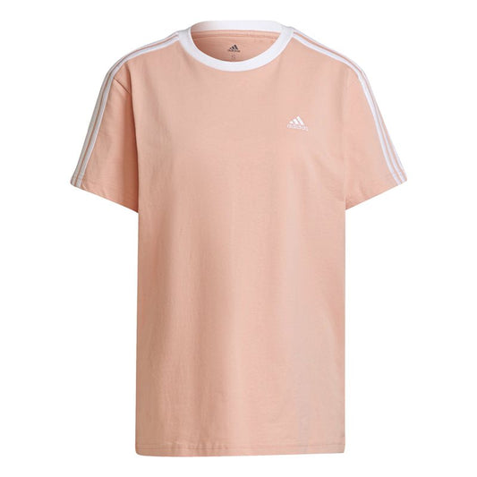adidas Essentials 3 Stripes Boyfriend Tee - Womens - Ambient Blush