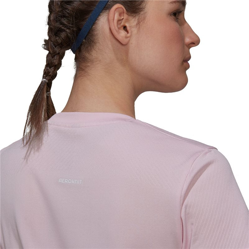 adidas Seamless Training Tee - Womens - Clear Pink