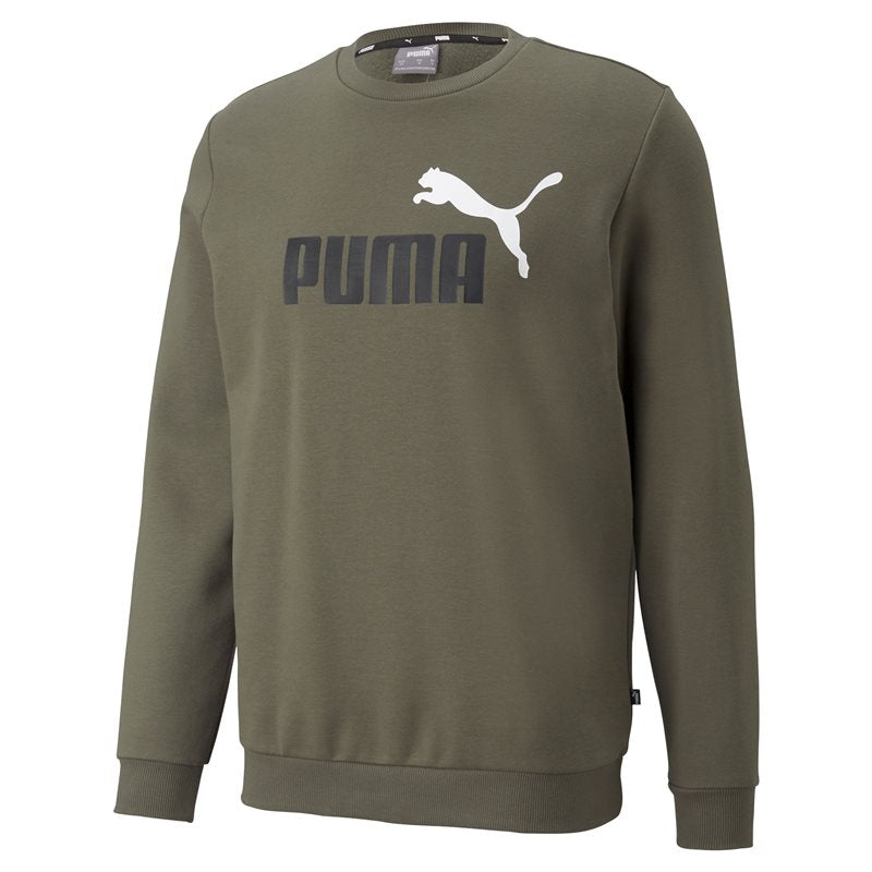 Puma Essentials 2 Col Big Logo Fleece Crew Sweat Top - Mens - Grape Leaf