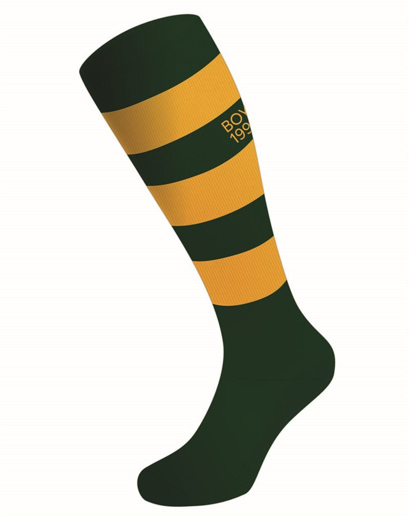 Mc Keever Boyne RFC Long Socks - Youth - Green/Gold
