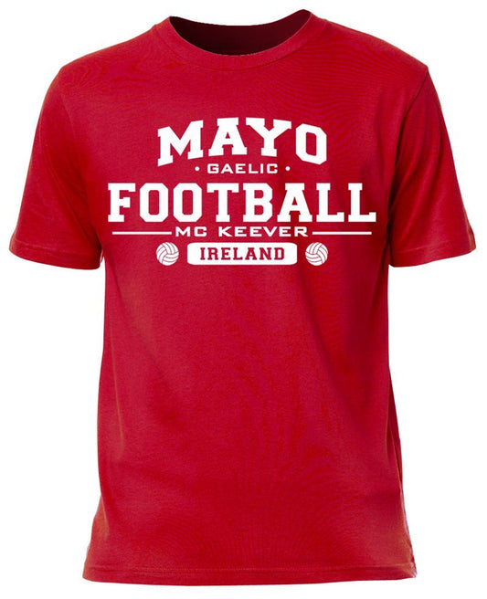 Mc Keever Mayo Football GAA Supporters Tee - Youth - Red